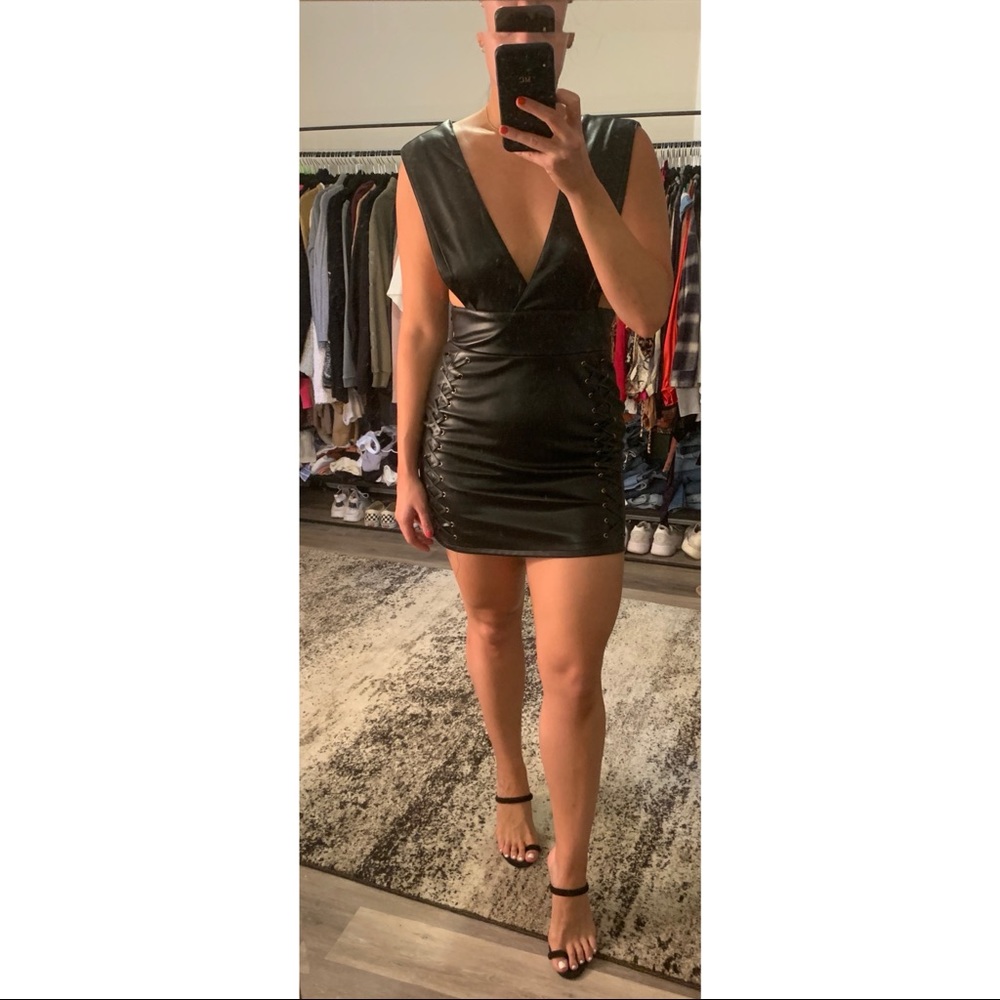Jessica Rich faux leather dresss